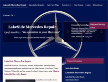 Tablet Screenshot of lakesidemercedesrepair.com